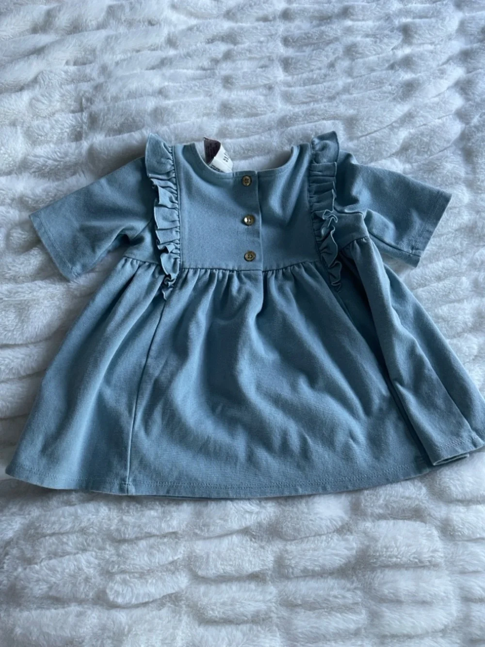 Rachel Zoe Baby Girl Blue Lace Ruffle Dress | Boho Chic | 4t